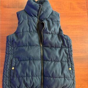 Old Navy Dark Blue Quilted Puffer Vest - small petite